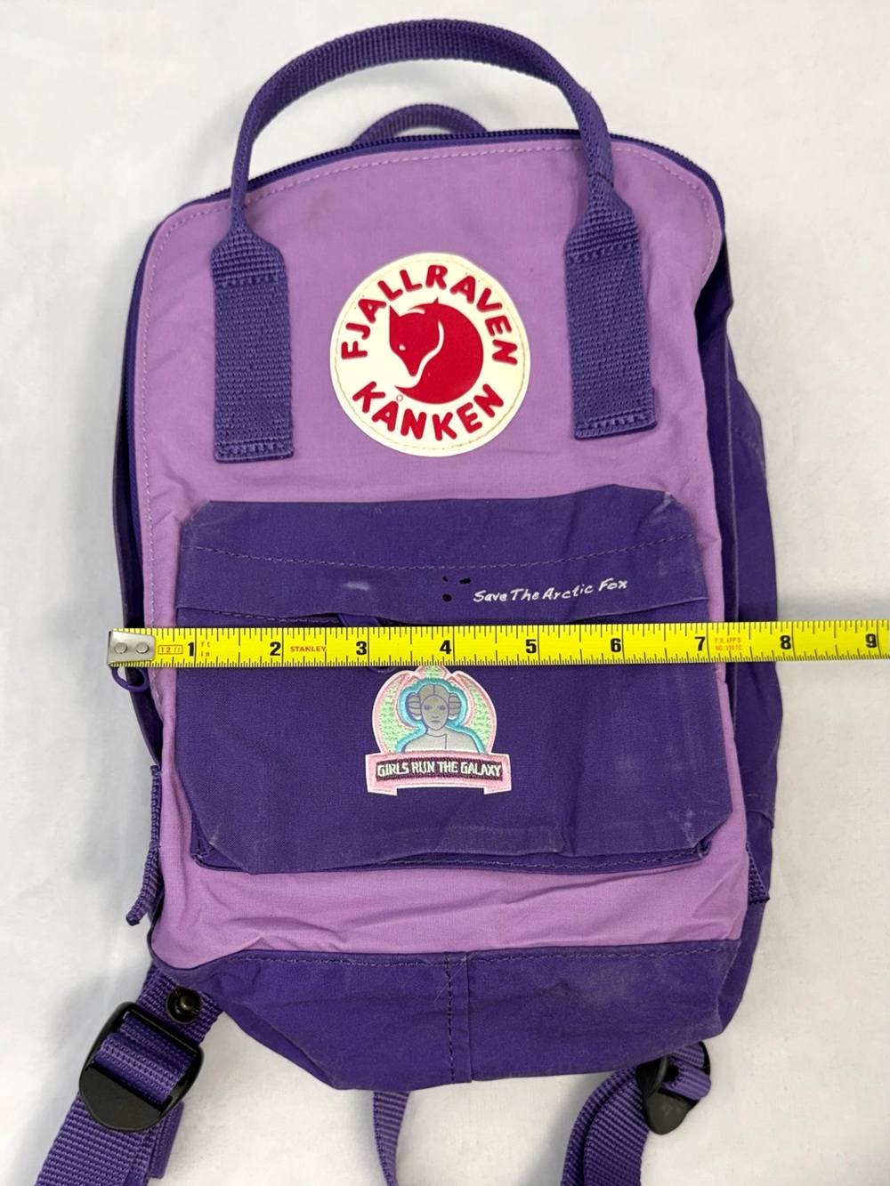 SOLD Fjallraven Kanken Mini Save The Arctic Fox Purple Backpack Star Wars - Picture 6 of 7